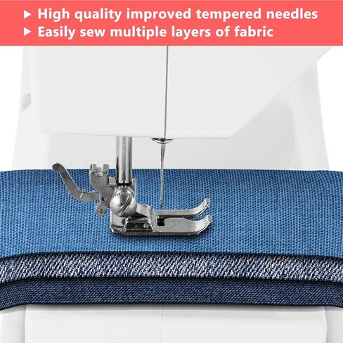 ماكينة خياطة، ماكينة خياطة صغيرة، ماكينة خياطة كهربائية محمولة للمبتدئين، 12 غرزة مزدوجة السرعة مع دواسة قدم ومجموعة خياطة in Kuwait