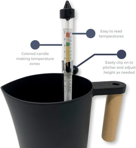 Thermometer for Candle Making - Candle Thermometer with Clip and Easy-to-Read Temperature Zones for DIY Candle Making in Saudi Arabia