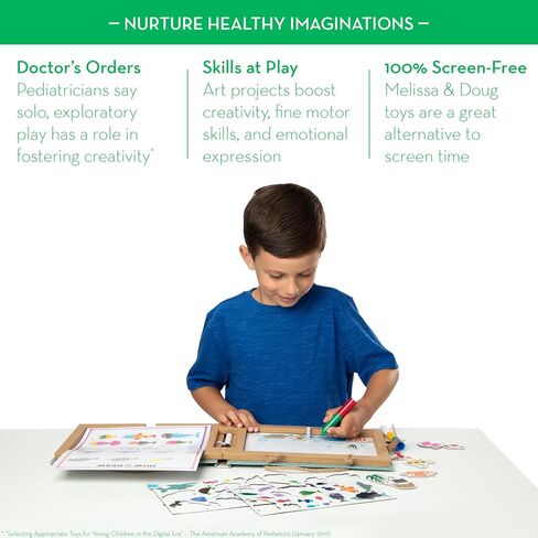 Melissa & Doug Play Draw Create Dinosaurs, Reusable Magnet & Drawing Kit in Kuwait
