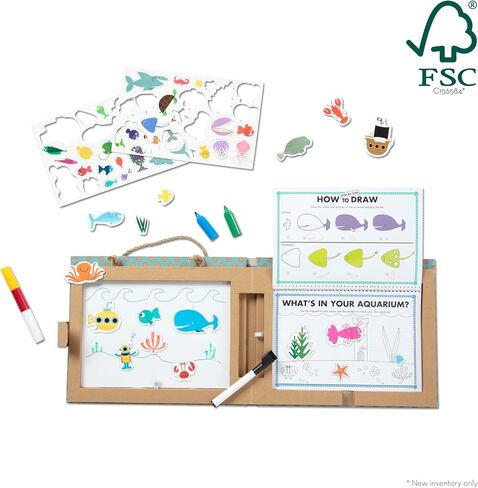 Melissa & Doug Play Draw Create Dinosaurs, Reusable Magnet & Drawing Kit in Kuwait