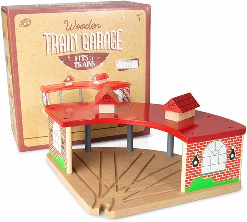 كوندكتور كارل مرآب قطار خشبي - مرآب تخزين القطار لمسارات ومجموعات القطارات الخشبية - متوافق مع معظم العلامات التجارية الكبرى وجميع مجموعات المسارات in Kuwait