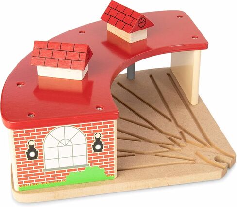 كوندكتور كارل مرآب قطار خشبي - مرآب تخزين القطار لمسارات ومجموعات القطارات الخشبية - متوافق مع معظم العلامات التجارية الكبرى وجميع مجموعات المسارات in Kuwait