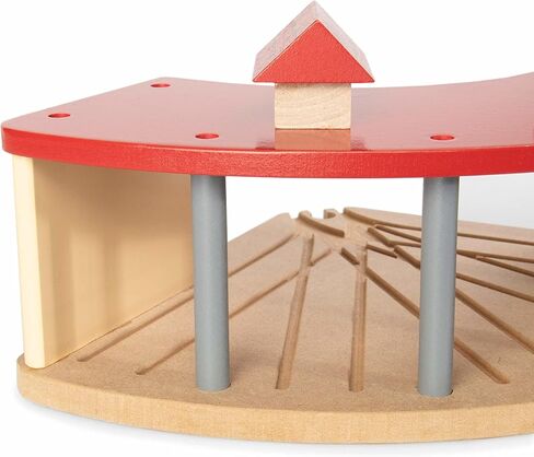 كوندكتور كارل مرآب قطار خشبي - مرآب تخزين القطار لمسارات ومجموعات القطارات الخشبية - متوافق مع معظم العلامات التجارية الكبرى وجميع مجموعات المسارات in Kuwait