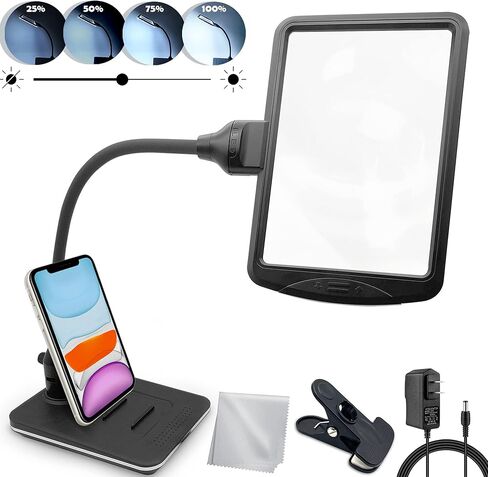 M MAGDEPO 4X معقوفة إضاءة المصباح المكبرة مع 28 SMD LED، مكبر حامل سطح المكتب بدون استخدام اليدين للهوايات، الخياطة، الحرف اليدوية، العمل القريب، إلخ. in Saudi Arabia