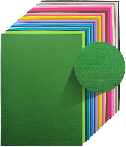 60 Sheets Textured Colorful Card Stock 28 Multicolor Cardstock 250 gsm Faint Texture, Single-Sided Printed Colored Paper for Card Making, Scrapbooking, Paper Craft in Kuwait