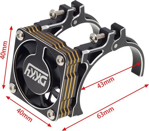 DKKY RC Motor Cooling Fan Heatsink 40-43mm Adjustable for Arrma Axial Traxxas 1/8 1/10 RC Crawler Car 4274 4068 4268 with 42mm Motor (Titanium Blue) in Kuwait