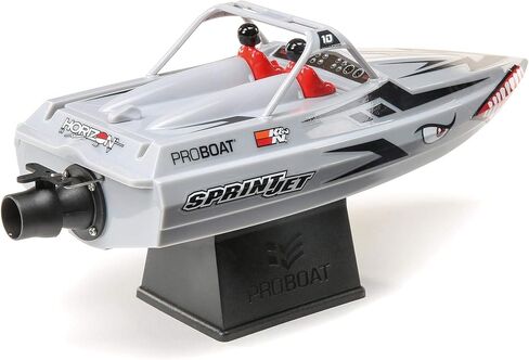 Pro Boat Sprintjet 9" Self-Righting Deep-V Jet Boat Brushed RTR Ready to Run Silver PRB08045T1 in Kuwait