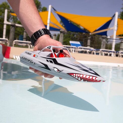 Pro Boat Sprintjet 9" Self-Righting Deep-V Jet Boat Brushed RTR Ready to Run Silver PRB08045T1 in Kuwait