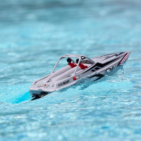 Pro Boat Sprintjet 9" Self-Righting Deep-V Jet Boat Brushed RTR Ready to Run Silver PRB08045T1 in Kuwait