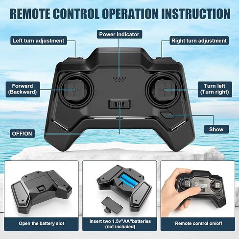 Haijon التحكم عن بعد Mosasaurus RC قارب ديناصور، قوارب التحكم عن بعد راديو سريع 2.4 جيجا هرتز مع أضواء LED للبحار وحمامات السباحة والبحيرات، ألعاب القوارب عيد الميلاد وعيد ميلاد الديناصورات هدية للأطفال (أخضر) in Kuwait