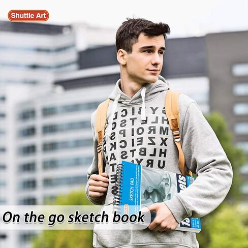 كتاب رسم مكوك آرت 260 ورقة، 22.86 سم × 30.48 سم، 30.82 كجم/100 جم/م2، لوحة رسم حلزونية ملزمة in Kuwait