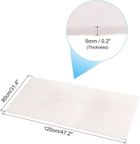 PATIKIL 120x80cm(47.2x31.4") Xuan Paper Painting Felt Desk Pad, Soft Ink Brush Writing Drawing Mat Protector for Practice Chinese Calligraphy, White in Kuwait