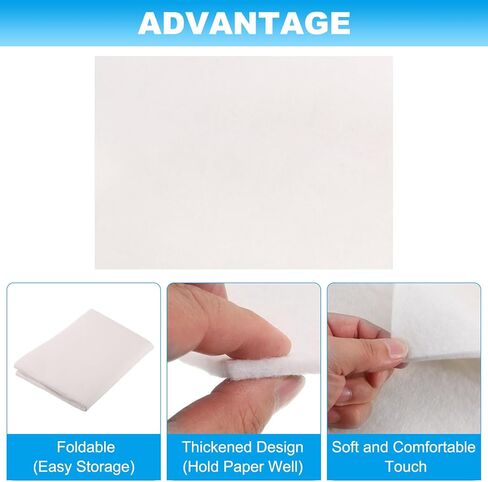 PATIKIL 120x80cm(47.2x31.4") Xuan Paper Painting Felt Desk Pad, Soft Ink Brush Writing Drawing Mat Protector for Practice Chinese Calligraphy, White in Kuwait