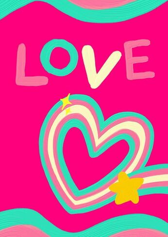 Scrapbook – Pink, Rainbow, Star, Love Design: A4 220 page Scrapbook, Drawing Pad, Sketchbook, Doodle Pad, Blank Paged Notebook in Saudi Arabia