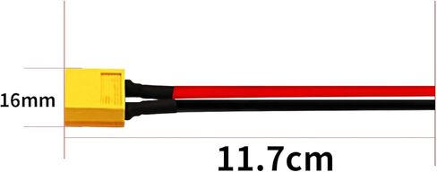 CenryKay XT60 Plug Male Female Connector with Sheath Housing Connector XT60pw Cable with 4inch 12AWG Wire(4Pairs) in Kuwait