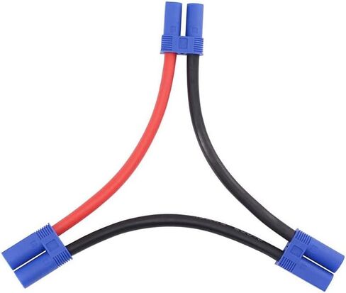 موصل سلسلة Wmzjnljy EC5 مع كابل توصيل تسلسلي 10awg 2 ذكر 1 أنثى 4 بوصة لـ Losi/E-Flite(W11-1) in Kuwait
