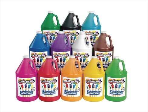 Colorations Washable Tempera Paint, Gallon, Brown, Non Toxic, Vibrant, Bold, Kids Paint, Craft, Hobby, Fun, Art Supplies in Saudi Arabia
