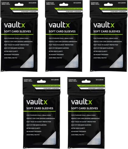 Vault X Soft Penny Sleeves (200 Pack) Clear for Trading Cards TCG in Saudi Arabia