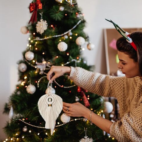 FREEBLOSS 3 Set DIY Halloween Macrame Angel Decoration Halloween Party Decorations Skull Wall Hanging Black Angel Decoration Macrame Angel Kit for Beginners with Instructions in Kuwait