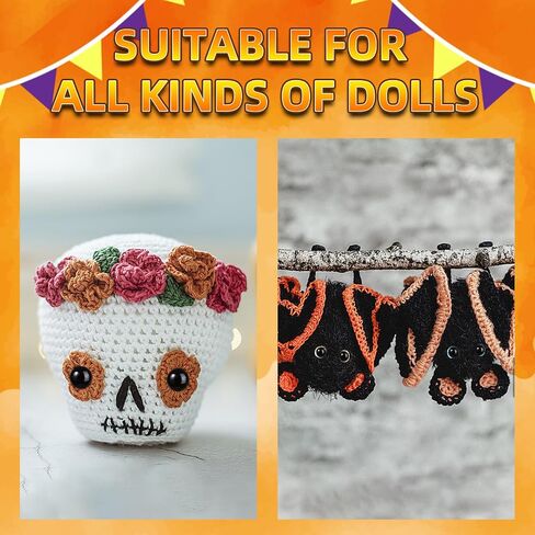 MUCUNNIA 200pcs 10mm عيون السلامة لأميجورومي مع غسالات عيون السلامة البلاستيكية السوداء لحرف الكروشيه عيون السلامة DIY بها بنفسك زينة عيد الهالوين الكروشيه الحيوانات المحشوة صياغة in Kuwait