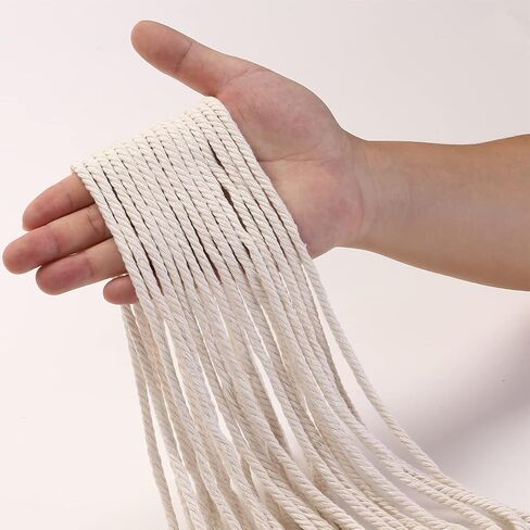 حبل GOHOHOF Macrame مقاس 3 مم × 546 ياردة، حبل من القطن الطبيعي من Macrame، حبل من القطن الناعم، لوازم Macrame، حبل حرفي، غزل Macrame للنباتات، شماعات الحائط، Dreamcatcher (بيج) in Saudi Arabia