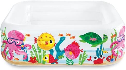 Intex Swim Center Clearview Aquarium Inflatable Pool, 62.5" X 62.5" X 19.5", for Ages 3+ in Saudi Arabia
