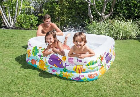 Intex Swim Center Clearview Aquarium Inflatable Pool, 62.5" X 62.5" X 19.5", for Ages 3+ in Saudi Arabia