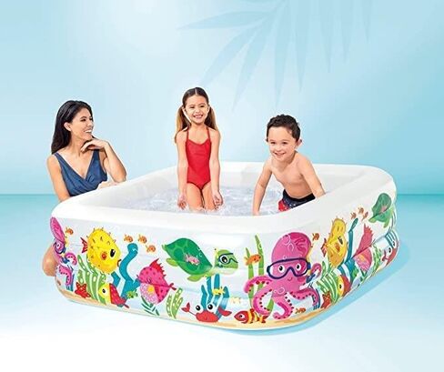 Intex Swim Center Clearview Aquarium Inflatable Pool, 62.5" X 62.5" X 19.5", for Ages 3+ in Saudi Arabia