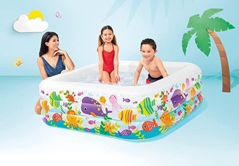 Intex Swim Center Clearview Aquarium Inflatable Pool, 62.5" X 62.5" X 19.5", for Ages 3+ in Saudi Arabia