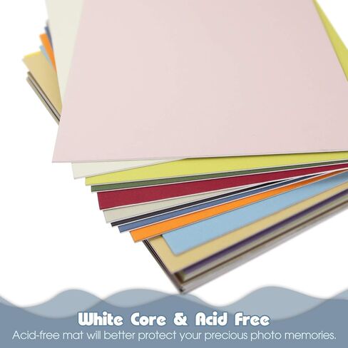 Golden State Art 25 Pack 5x7 Uncut Mat Boards, Black | Acid-Free Backing Boards, Ideal for Photos, Pictures, Frames, Crafts in Saudi Arabia