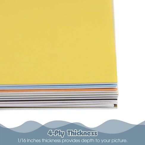 Golden State Art 25 Pack 5x7 Uncut Mat Boards, Black | Acid-Free Backing Boards, Ideal for Photos, Pictures, Frames, Crafts in Saudi Arabia