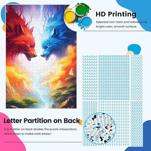 لغز Edsjegn 1000 قطعة، ألغاز للكبار 1000 قطعة، ألغاز الصور المقطوعة 1000 قطعة للبالغين، ألغاز للكبار 1000 قطعة، ألغاز الذئب 1000 قطعة in Kuwait