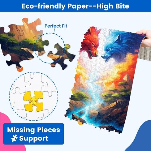 لغز Edsjegn 1000 قطعة، ألغاز للكبار 1000 قطعة، ألغاز الصور المقطوعة 1000 قطعة للبالغين، ألغاز للكبار 1000 قطعة، ألغاز الذئب 1000 قطعة in Kuwait