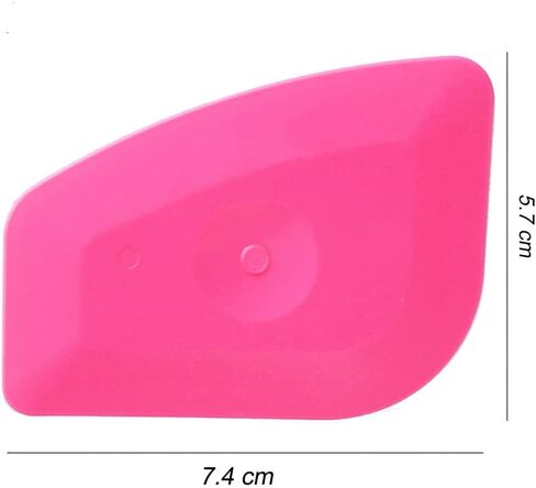 9PCS Vinyl Label Scraping Tool Soft Blue Squeegee Auto Stickers Decals Screen Printing Sign Making Craft Flat Scraper (Hard Pink) in Kuwait