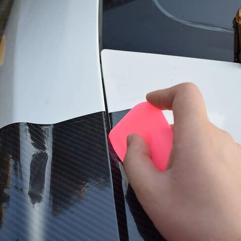 9PCS Vinyl Label Scraping Tool Soft Blue Squeegee Auto Stickers Decals Screen Printing Sign Making Craft Flat Scraper (Hard Pink) in Kuwait
