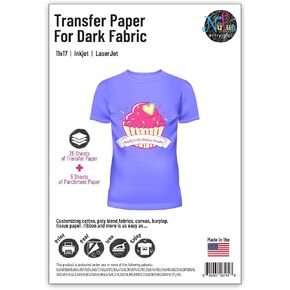 NuFun Activities Heat Transfer Paper, Dark Fabrics, 5 Sheets 8.5x11 in Saudi Arabia