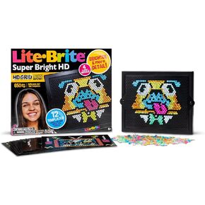Lite-Brite Super Bright HD - شاشة مضيئة مبتكرة - لعب تعليمي للأطفال - تعزز الإبداع والمهارات الحركية الدقيقة، هدية للأولاد والبنات من سن 6 سنوات فما فوق