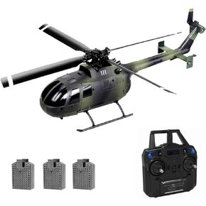 GoolRC C186 Remote Control Helicopter Remote Control Drone Single Propeller Without Ailerons 6-axis Gyro Stabilization Remote Control Airplane Altitude Hold Girls Adults 3 Batteries