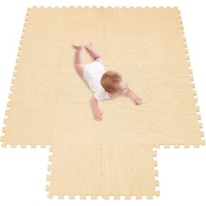 Meiqicool EVA Foam Puzzle Play Mat for Baby - Non Toxic Interlocking Soft Floor Tiles - Kids Toddler Infant Children Room and Yard Exercise Gym Decor - Multi Color，20pcs in Kuwait