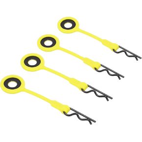 RC Body Clips Pins, 4PCS RC Body Clips Pins RC Car Shell Body Fixed Clips Retainer Silicone Metal Universal for 1/10 Model Car(Green) Model Toys