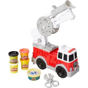 Play-Doh Wheels Fire Truck Toy Vehicle Set, 5 Cans, Preschool Toys for 3 Year Old Boys & Girls & Up, Imagination Toys