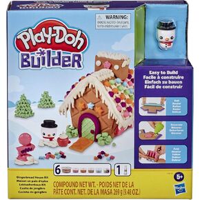 Play-Doh Builder Gingerbread House Toy Building Kit for Kids 5 Years and Up with 6 Non-Toxic Play-Doh Colors - Easy to Build DIY Craft Set (Amazon Exclusive) in Saudi Arabia