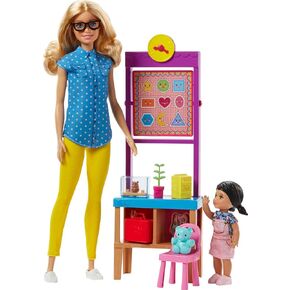 Barbie Teacher Doll with Flipping Blackboard Playset and School-Themed Toys (Amazon Exclusive) in Saudi Arabia