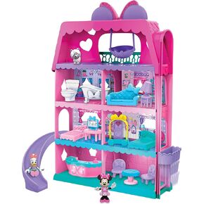 Disney Junior Minnie Mouse Bow-Tel Hotel, 20-piece 2-Sided Playset, Figures, Lights, Sounds, Officially Licensed Kids Toys for Ages 3 Up by Just Play in Saudi Arabia