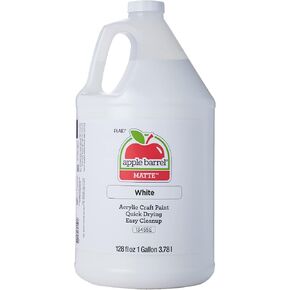 Apple Barrel جالون واحد (128 أونصة سائلة) طلاء أكريليك أسود، لون نهائي غير لامع للرسم ولوازم الرسم والفنون، طلاء أكريليك للفنون والحرف اليدوية، 1 جالون (عبوة من قطعة واحدة) in Kuwait