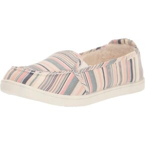 Roxy Women's Minnow Faux Fur Slip on Sneaker Shoe