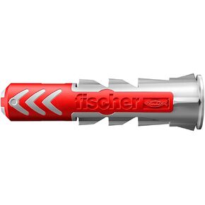 Fischer DuoPower 5/16" x 1-5/8"، قابس عالمي قوي مزود بتقنية ذكية مكونة من مكونين للتثبيت في الخرسانة والطوب والحجر واللوح الجصي وما إلى ذلك، 100 قابس بدون براغي in Saudi Arabia