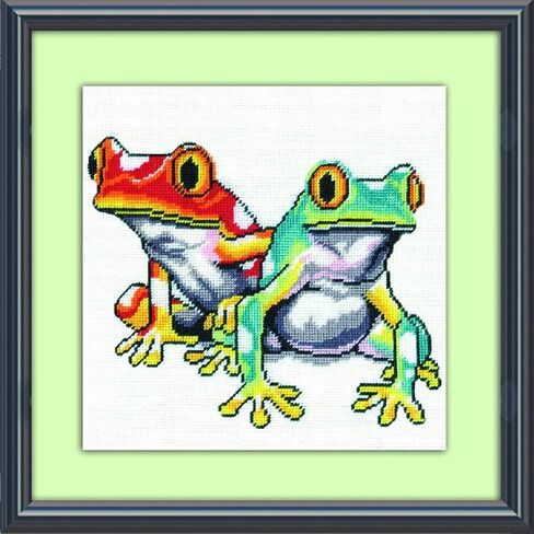 Tobin Frogs Needlepoint Kit, White in Saudi Arabia