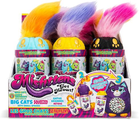 Misfittens Cats - Surprise Collectible Plush - Series 3 Wild Cats, Kittens, Stuffed Cat Plushie, Furry Surprise Toy for Girls, Boys, Kids and Toddlers Ages 3+ in Saudi Arabia
