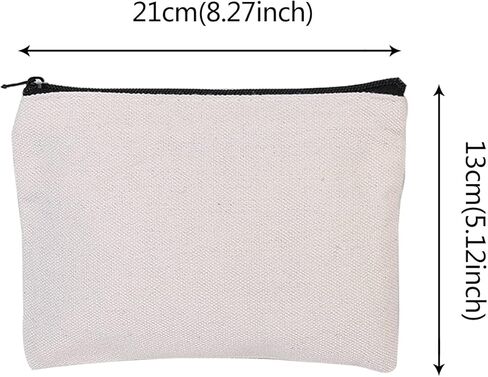 حقائب قماش ZUER، قطعتان مقلمة، حقائب مكياج فارغة، تستخدم لأقلام الرصاص والقلم والمال والأشغال اليدوية ومستحضرات التجميل، أبيض in Kuwait